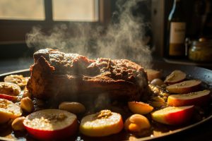 Свинина с яблоками и корицей в духовке: пошаговый рецепт.