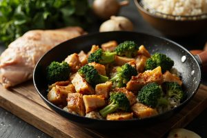 Курица с брокколи и рисом в соевом соусе: пошаговое руководство.