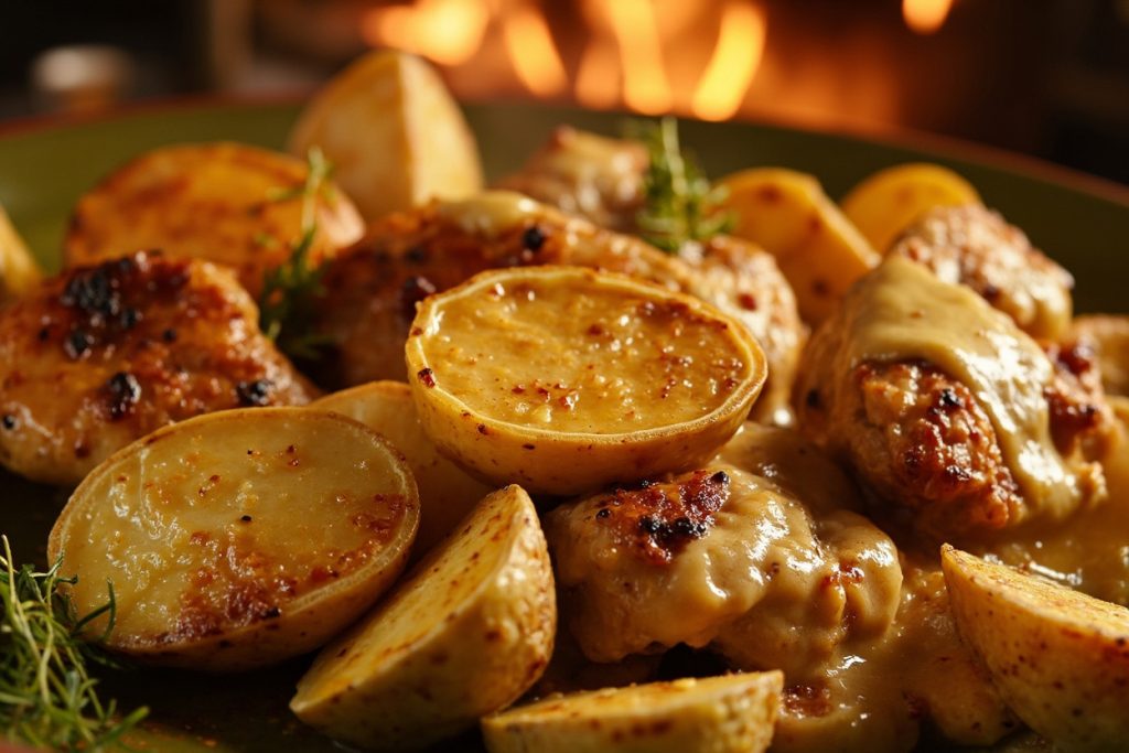 Курица с горчичным соусом и картофелем: пошаговое руководство.