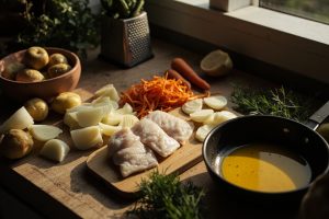 Тушеная рыба с картошкой и зеленью: пошаговое руководство.