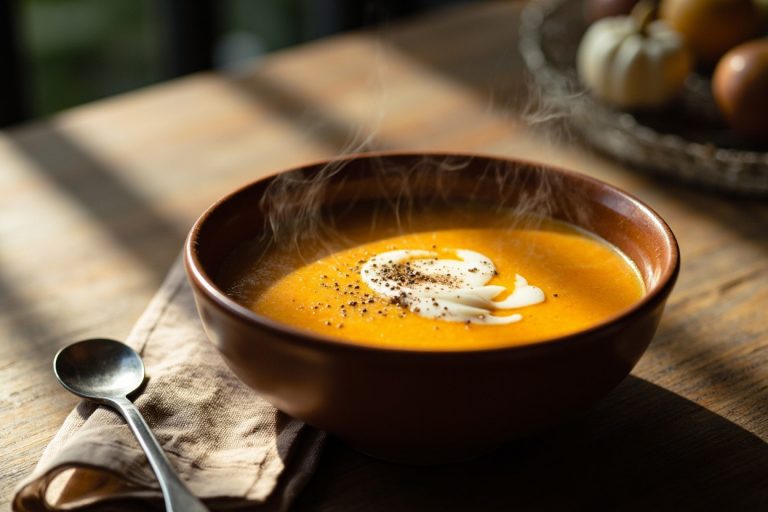 Пошаговый рецепт крем-супа из моркови с имбирем.