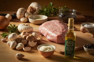 Телятина с грибами и сливочным соусом: пошаговое руководство.