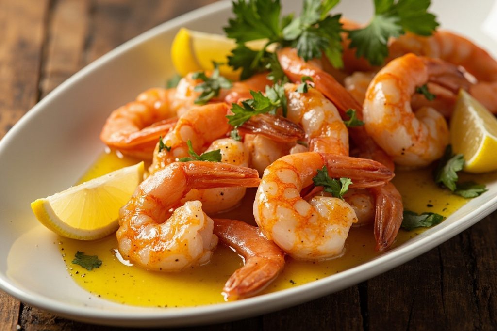 Запеченные креветки в чесночном соусе: пошаговый рецепт.