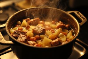 Свинина с картофелем и фасолью в горшочке: пошаговый рецепт.