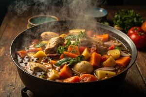 Овощное рагу с курицей и пряностями: пошаговое руководство.