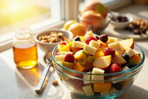 Как сделать Фруктовый салат с медовой заливкой: пошаговая инструкция.