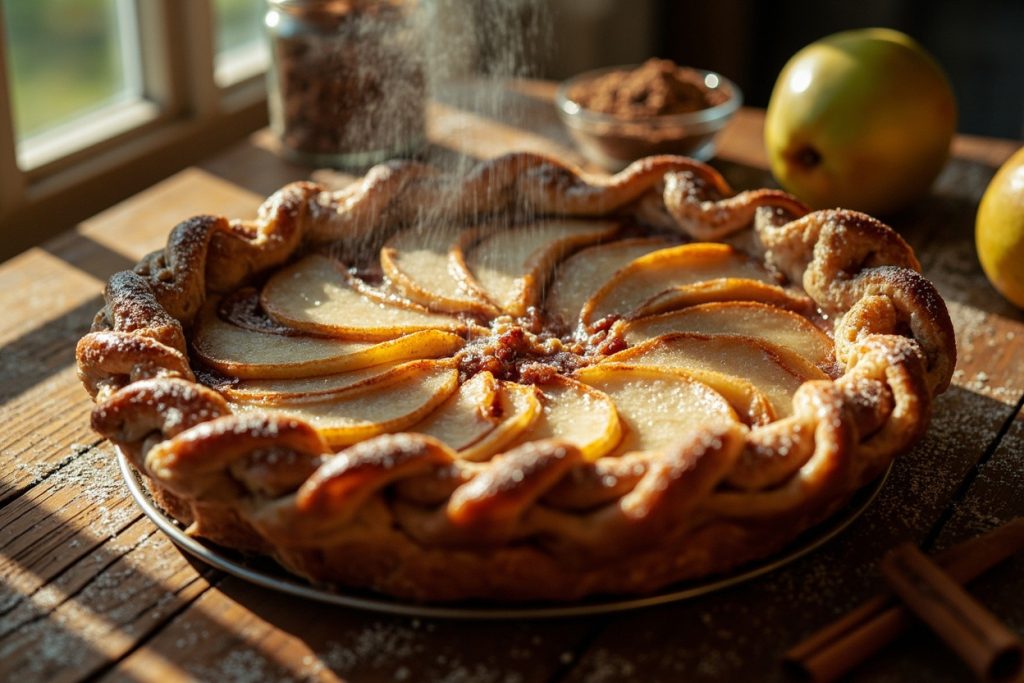 Пошаговый рецепт Пирога с грушами и корицей.