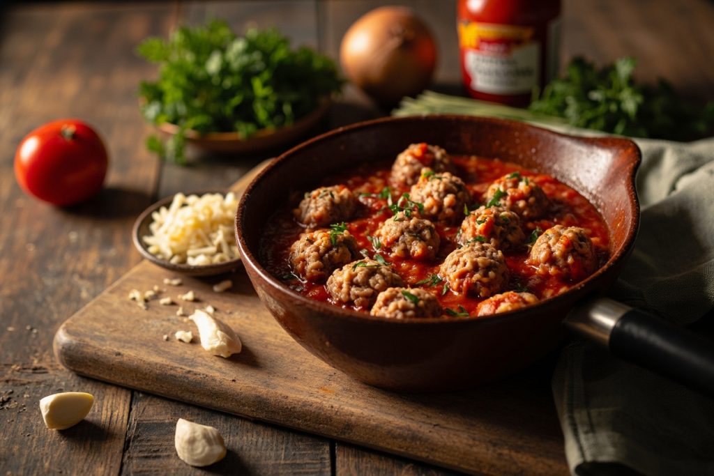 Фрикадельки с гречкой в томатном соусе: пошаговый рецепт.