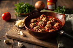 Фрикадельки с гречкой в томатном соусе: пошаговый рецепт.