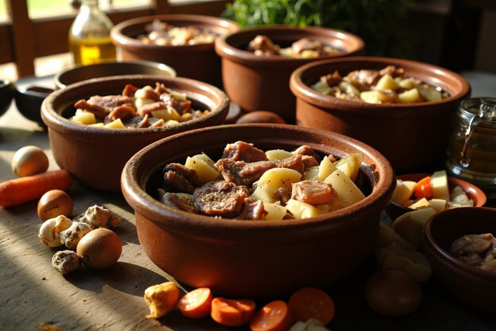 Свинина с картофелем и грибами в горшочках: пошаговый рецепт.