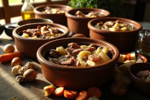 Свинина с картофелем и грибами в горшочках: пошаговый рецепт.