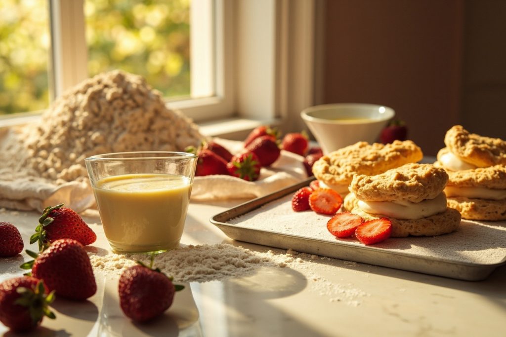 Как сделать Пирожные с заварным кремом и клубникой: пошаговая инструкция.