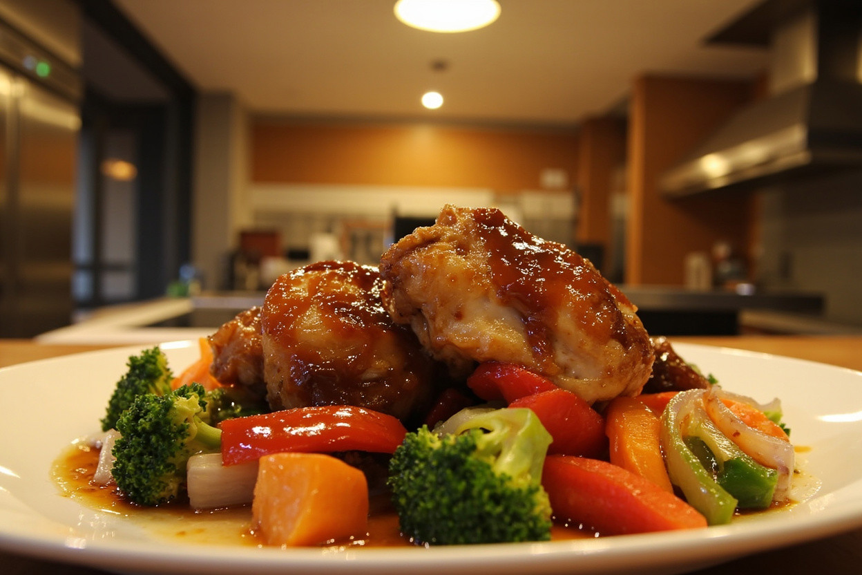 Куриные бедра в соусе терияки с овощами: пошаговое руководство.