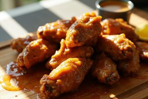 Куриные крылышки в медово-горчичном соусе: пошаговый рецепт.