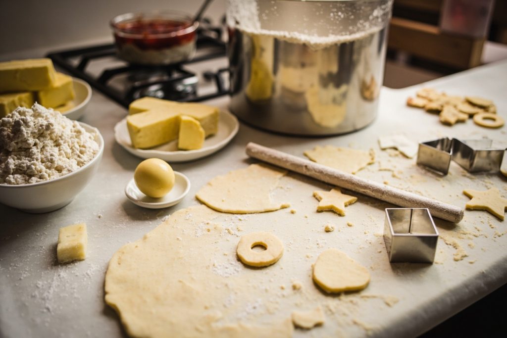 Пошаговый рецепт Песочного печенья с вареньем.