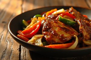 Курица в медовом соусе с овощами: пошаговый рецепт.