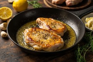 Куриные стейки с лимонным соусом: пошаговый рецепт.