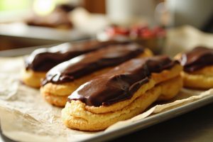 Как приготовить Шоколадные эклеры с фруктовой начинкой: пошаговая инструкция.