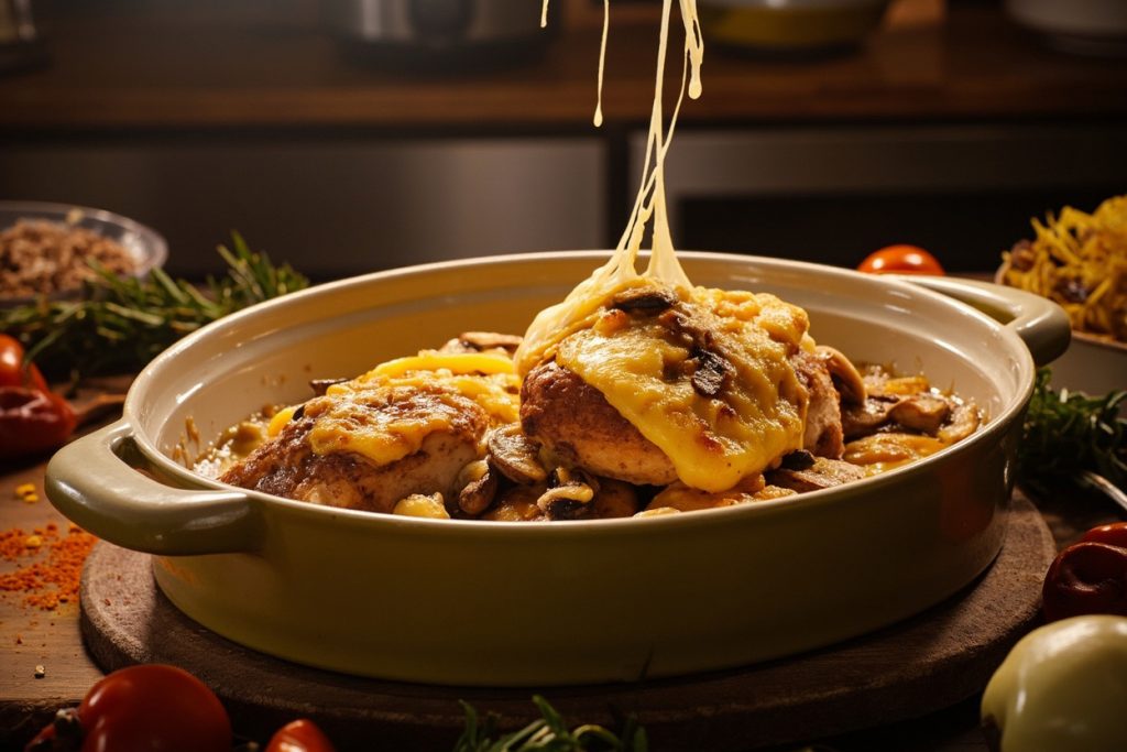 Куриные грудки с грибами и сыром в духовке: пошаговое руководство.