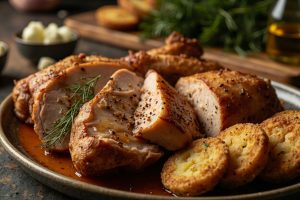 Индейка с картофельными крокетами: пошаговый рецепт.