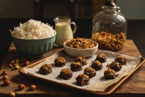 Как сделать Кокосовые конфеты с орехами: пошаговая инструкция.