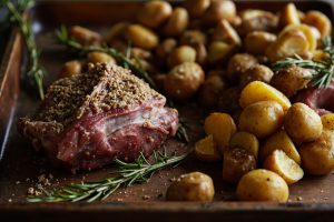 Запеченная баранина с картофелем и розмарином: пошаговое руководство.
