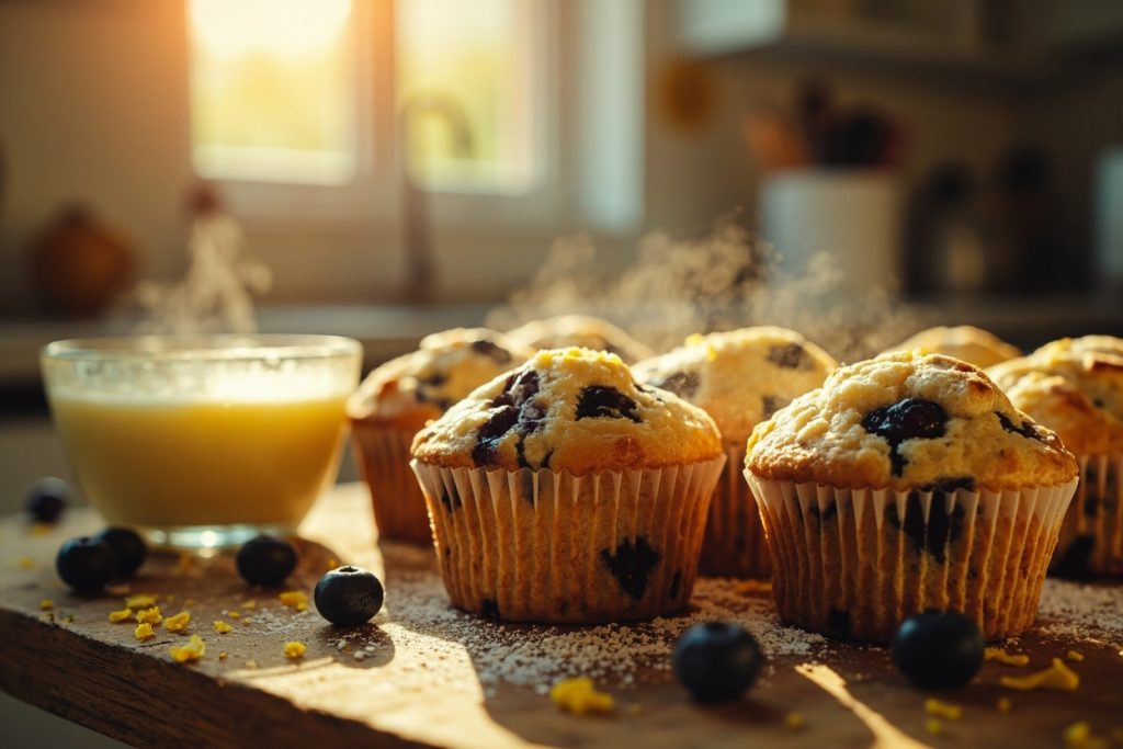 Как сделать Кексы с черникой и лимонной глазурью: пошаговая инструкция.