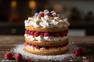 Как сделать Торт с малиной и безе: пошаговая инструкция.