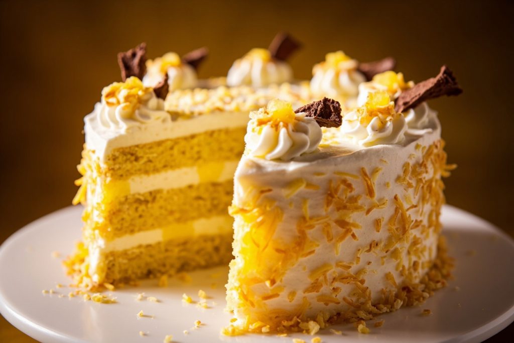 Как сделать Торт с ананасами и кокосовым кремом: пошаговая инструкция.