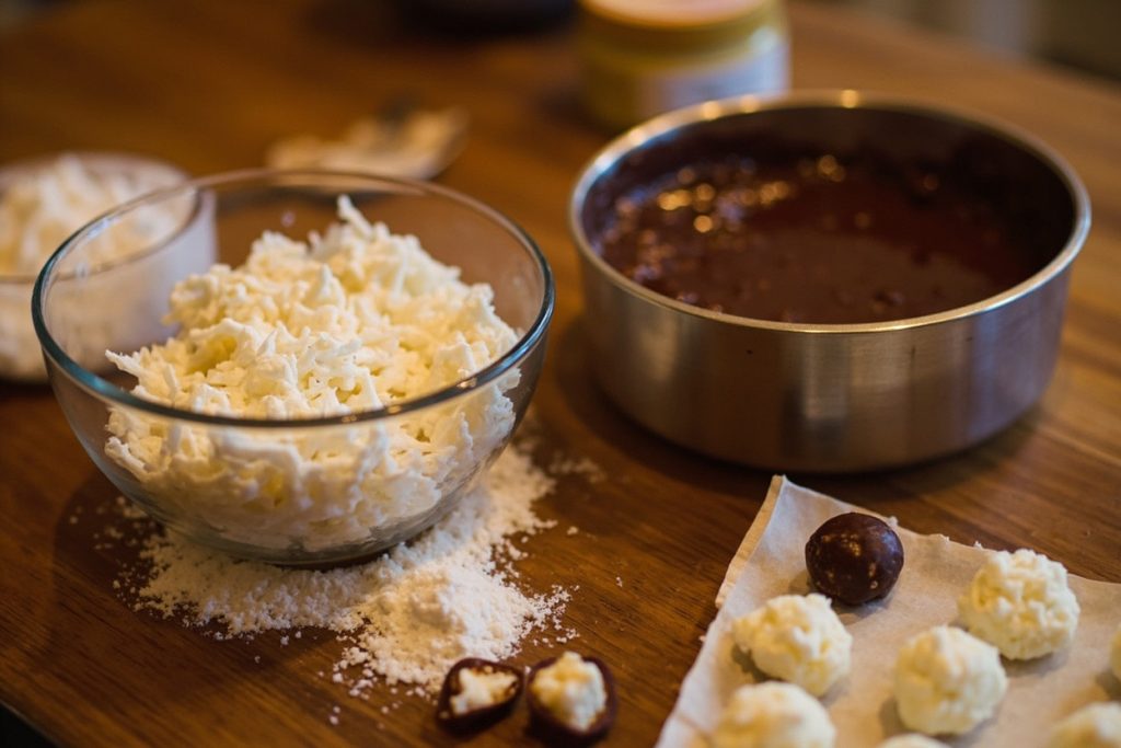 Пошаговый рецепт Шариков из кокоса с шоколадом.