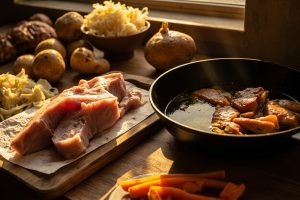 Свинина с квашеной капустой и картофелем: пошаговое руководство.