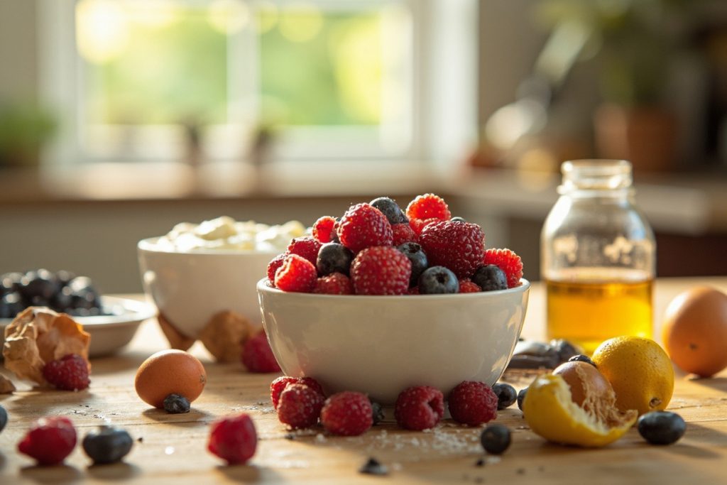 Пошаговый рецепт Суфле из ягод с йогуртом.