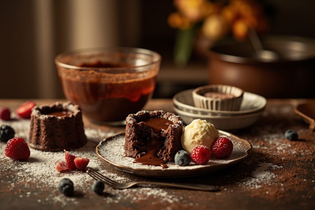 Как сделать Шоколадный фондан с жидкой начинкой: пошаговая инструкция.