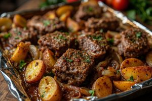 Баранина с картошкой и специями в духовке: пошаговый рецепт.