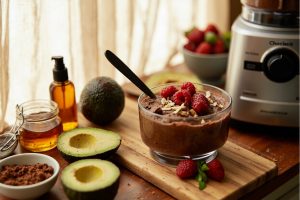 Пошаговый рецепт Шоколадного мусса с авокадо.