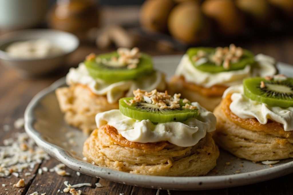 Как приготовить Пирожные с киви и йогуртовым кремом: пошаговая инструкция.