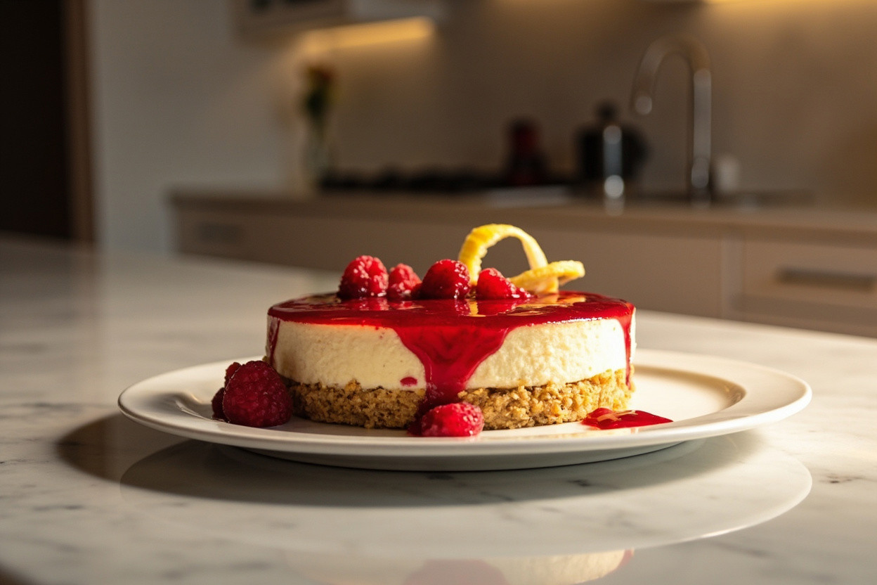 Как приготовить Чизкейк с малиновым соусом: пошаговая инструкция.