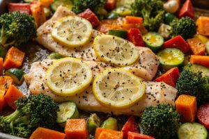 Запеченные овощи с рыбой и лимоном: пошаговое руководство.