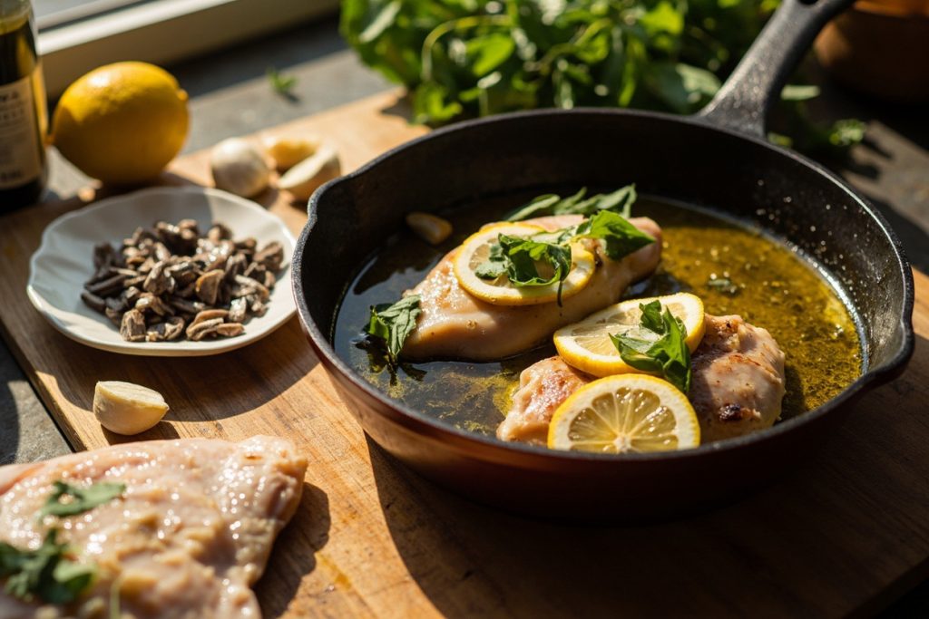 Курица с анчоусами и лимоном: пошаговое руководство.