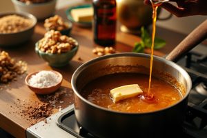 Как приготовить Карамельный десерт с грецкими орехами: пошаговая инструкция.