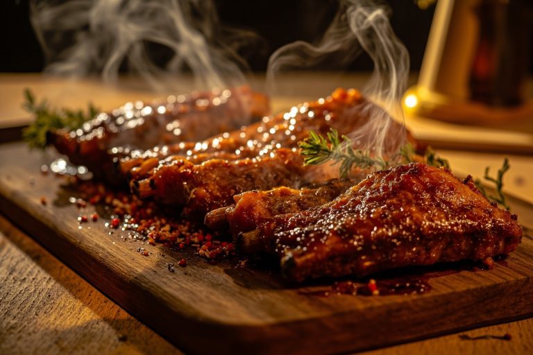 Запеченные свиные ребрышки с медом и специями: пошаговое руководство.