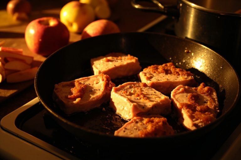 Свинина с яблоками и картофельным гарниром: пошаговое руководство.