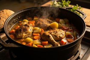 Тушеная курица с картошкой и морковью: пошаговое руководство.