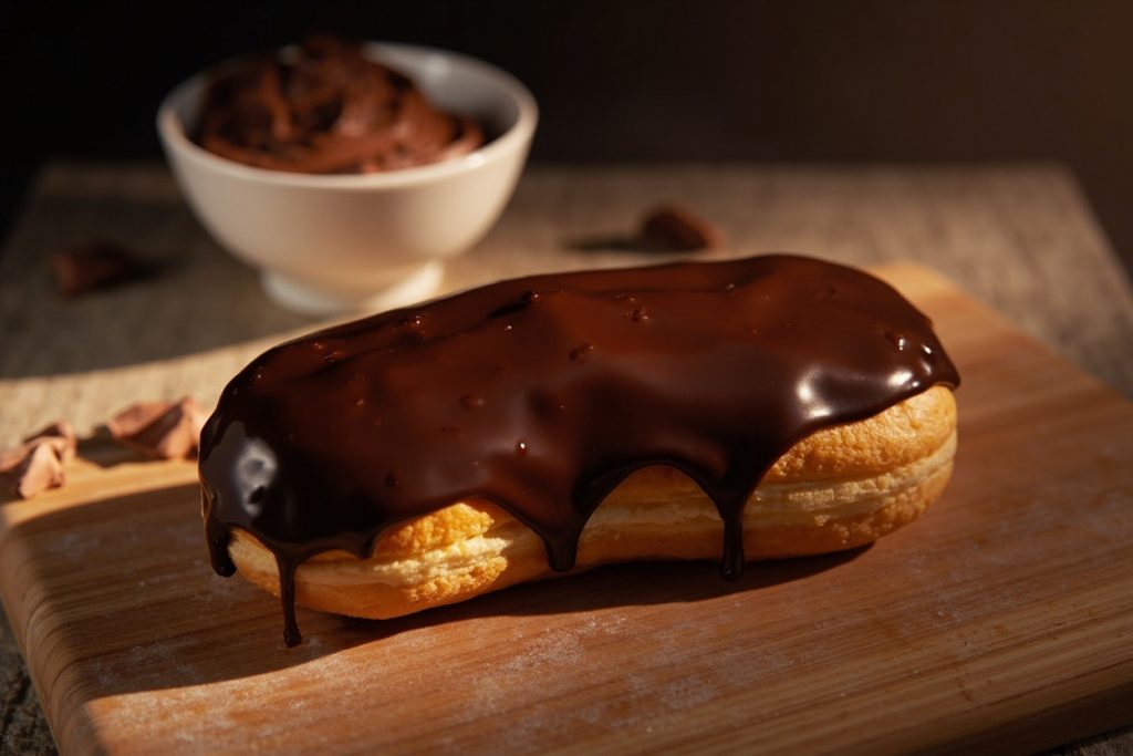 Пошаговый рецепт Пирожного эклера с шоколадным кремом.