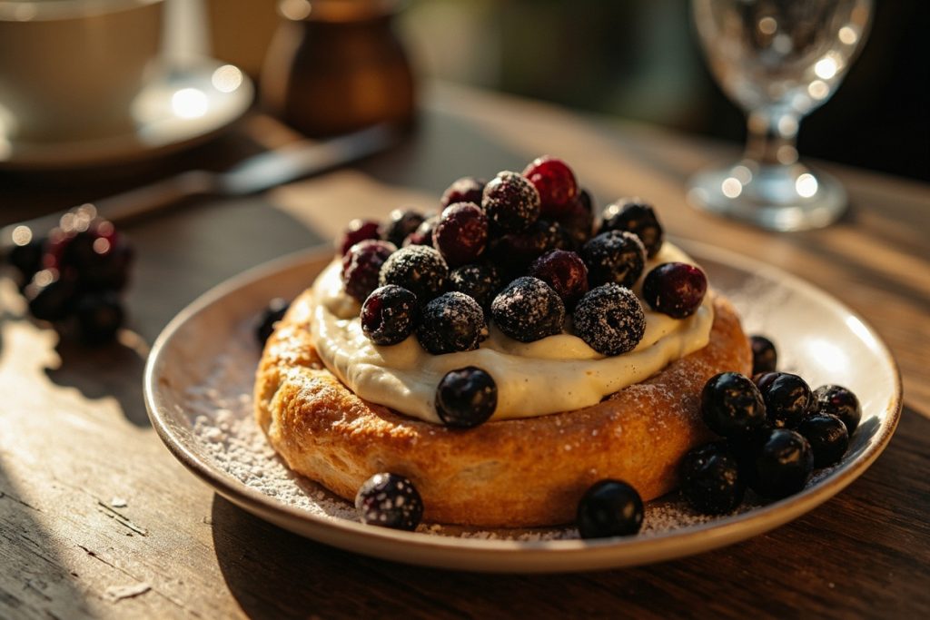 Как сделать Пирожное с черной смородиной и кремом из рикотты: пошаговая инструкция.