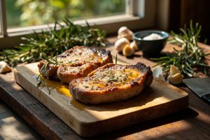 Запеченные свиные котлеты с розмарином: пошаговое руководство.