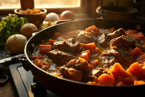 Телятина, тушеная с морковью и луком: пошаговое руководство.