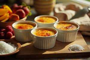 Пошаговый рецепт Ванильного крем-брюле с фруктами.