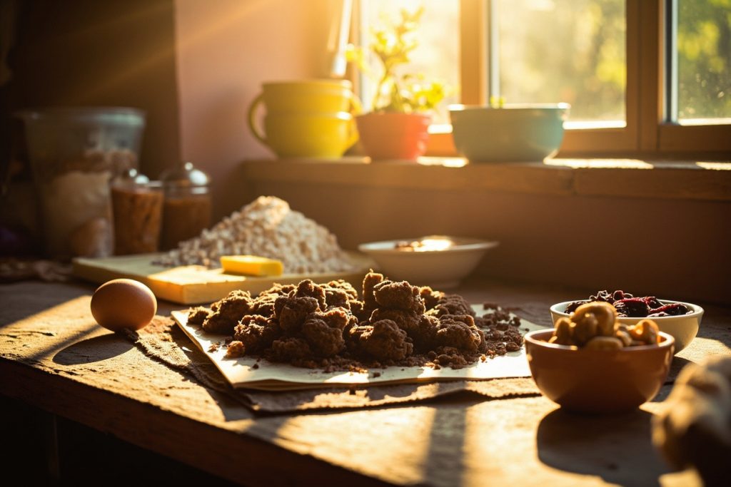 Пошаговый рецепт Шоколадных печений с орехами и изюмом.