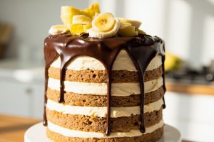 Пошаговый рецепт Торта с банановым кремом и шоколадом.